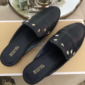 MK Natasha slide Admiral smooth calf/Star stud